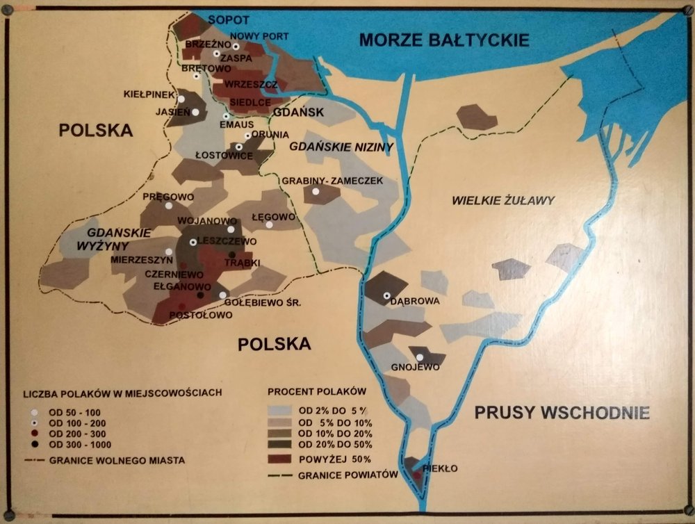 численность поляков в Вольном городе Данциге и окрестностях